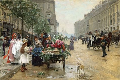 Peinture Française Du 19ème Siècle Rue Royale Paris 1898