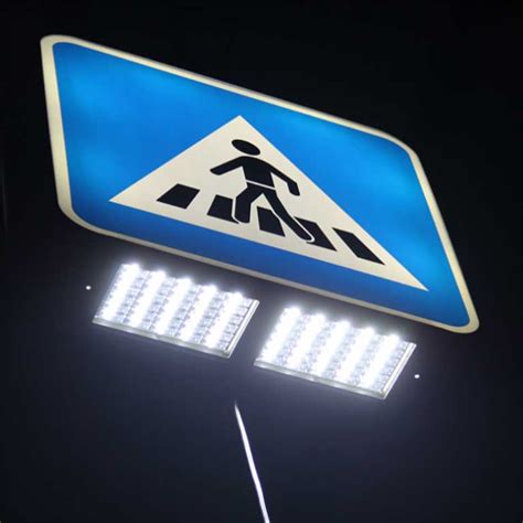 Ts Sr U2h7 Illuminated Crosswalk Overhead Sign Traffic Safety Corp