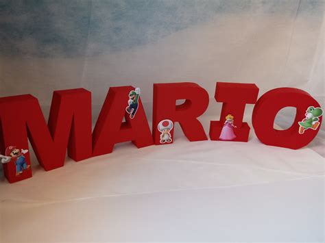 Letras 3d Mario Bross No Elo7 Viviane Pop Personalizados A4c48b