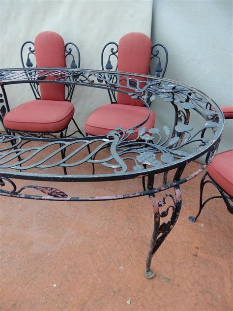 Salterini Wrought Iron Indoor Dining Set 7 Pieces For Sale At 1stdibs