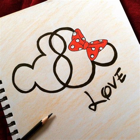 Cute easy pictures to draw for your boyfriend google search. disney, love, maus, mickey, minnie - image #2762523 by ...