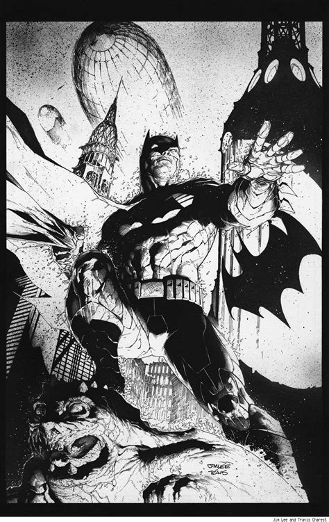 Fashion And Action Batman In Black And White Art By Shalvey Tolibao