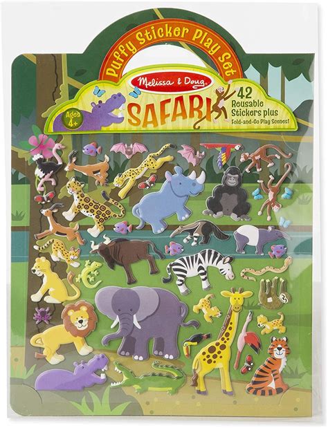 Buy Melissa And Doug Reusable Puffy Sticker Play Set Safari