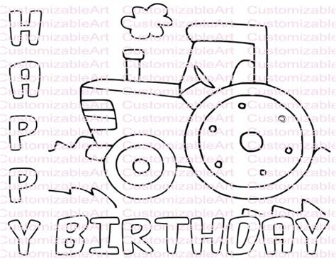 Verjaardag oma kleurplaat krijg het 6 kleurplaat tractor. Tractor Party Favor Tractor Coloring Page Tractor Party