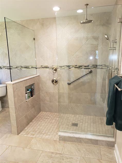 Tiled Curbless Shower Image Search Results Restroom Remodel
