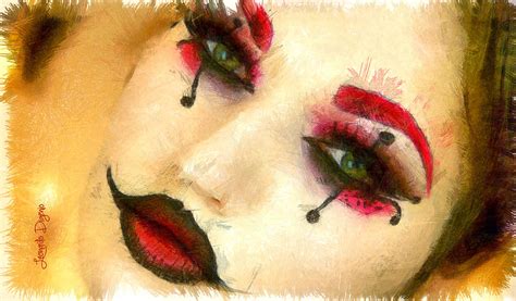 Harley Quinn Face Pa2 Painting By Leonardo Digenio Fine Art America