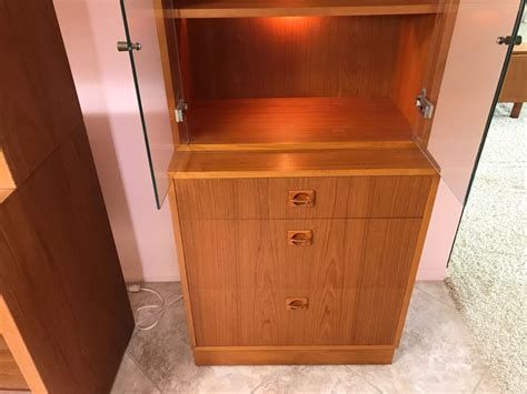 A wide variety of teak curio cabinet options are available to you, such as general use, wood style, and material. 4-Piece Danish Modern Teak Curio Cabinet With 3-Drawers