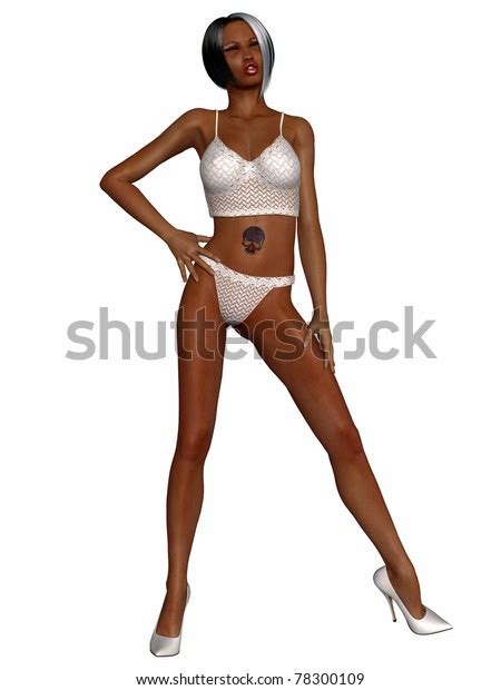 Sexy African Woman Sexy Lingerie Stock Illustration Shutterstock
