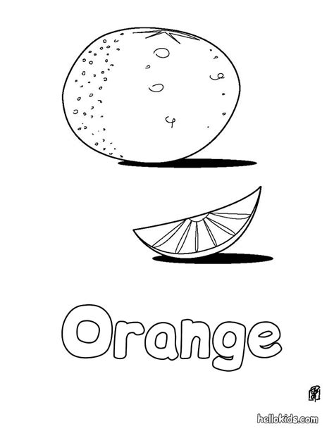 Orange Coloring Pages