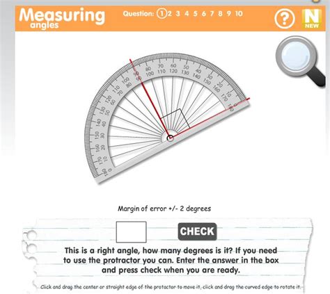 Measuring Angles Interactive Protractor Where You Measure The Angle