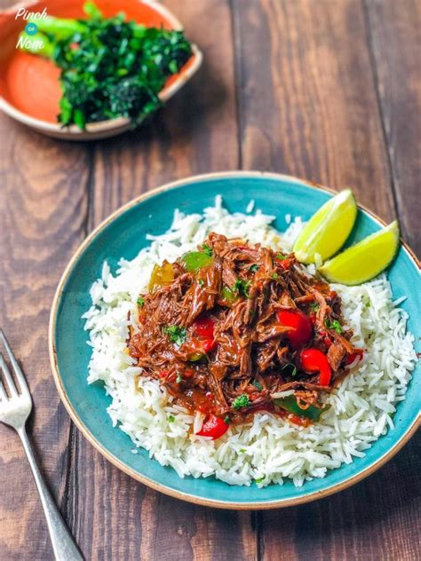 Heat the oil and butter in a saucepan until foamy. Cuban Beef (Ropa Vieja) - Pinch Of Nom Slimming Recipes