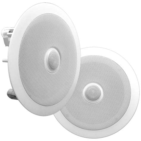 You are looking for something that. Pyle Pro PDIC80 8" Two-Way In-Ceiling Speaker PDIC80