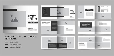 Architecture Portfolio Template Vector Art Icons And Graphics For