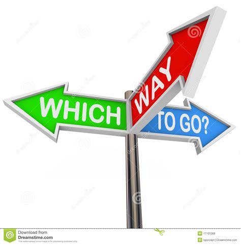 Which Way To Go - 3 Colorful Arrow Signs Stock Illustration ...