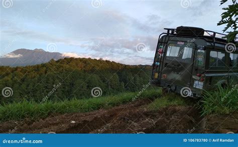 Peaceful Mountain And Off Road Vehicle Editorial Image Image Of