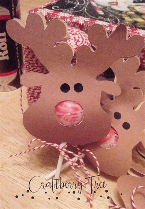 Reindeer Lollipop Holders SVG file | Etsy | Diy christmas reindeer
