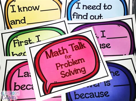 FREE Math Talk Posters! | Math talk, Math talk posters 