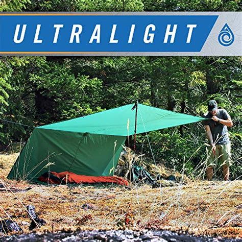 Aqua Quest Guide Tarp 100 Waterproof Ultralight Ripstop Sil Nylon Backpacking Rain Fly 10x7