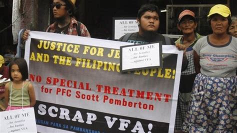 us marine charged with murder in philippines transgender death bbc news