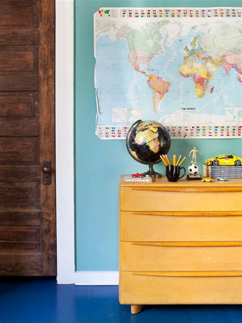 Fun Ideas For Decorating With Maps Globes And Suitcases Hgtv