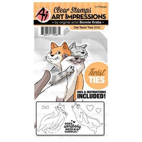 Sale Online Cat Twist Ties Stamps And Dies Art Impressions Sale On