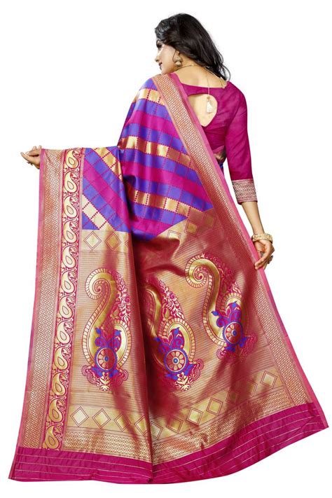 Multicolor Woven Pure Kanjivaram Silk Saree With Blouse Manvaa 3074891