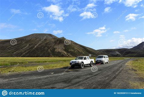 Landmannalaugar Iceland August 6 2019 Nissan Offroad Vehicle