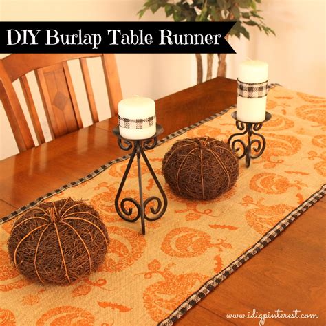 First for the fun part. Easy DIY Burlap Halloween Table Runner - I Dig Pinterest