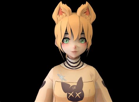 Anime Character C7 3d Model By Cganime