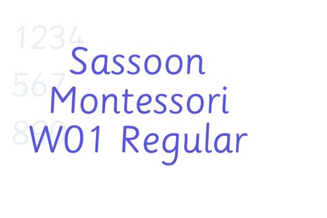 Sassoon Montessori W01 Regular Font Free Download