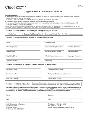 The cost of a tax clearance certificate is $50.00. Fillable Online tax ohio TSD10 -Application For Tax ...