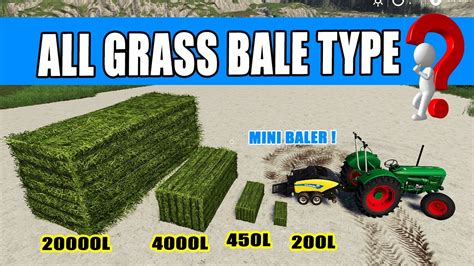 Farming Simulator 19 All Grass Bale Type Mini Baler Small Baler