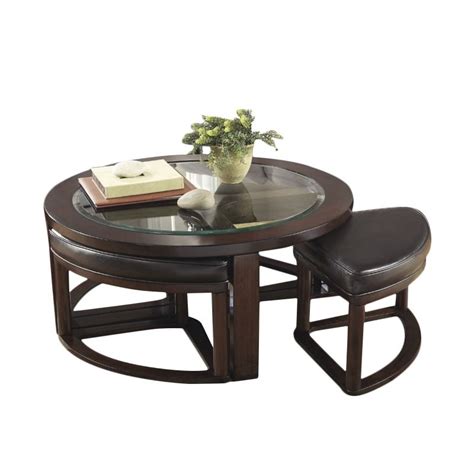 Dark brown coffee table set. signature design by ashley coffee table and end table (set ...
