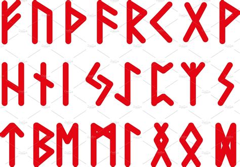 Old Viking Alphabet By Sharpner On Creativemarket Stylized Vikings
