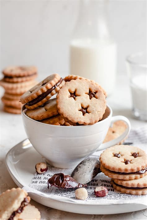 Chocolate Hazelnut Shortbread Linzer Cookies By Onesarcasticbaker