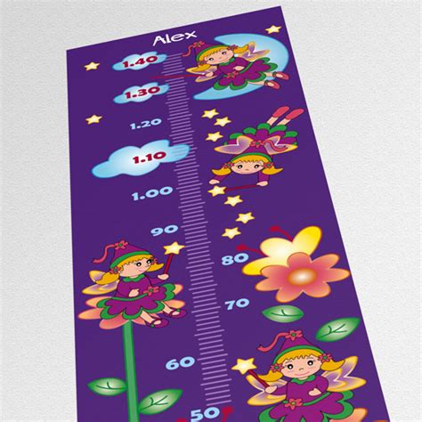 Personalised Fairies Growth Chart Stikets