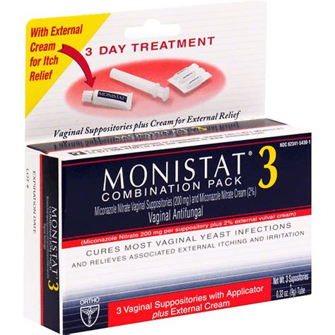 Monistat Vaginal Antifungal Combination Pack Health And Personal Care