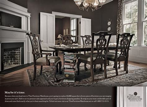 National warehouse furniture has an impressive selection of living room and dining room perfect for a simple dining room or a formal dining room! Thee Furniture Warehouse Print Advert By Brandon: Dining ...