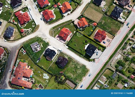 Aerial View Of City Suburbs Stock Image Image Of Clouds Tree 25019161