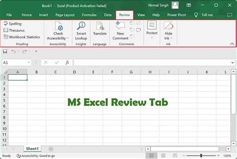 Ms Excel Review Tab का Use कैसे करें 2023