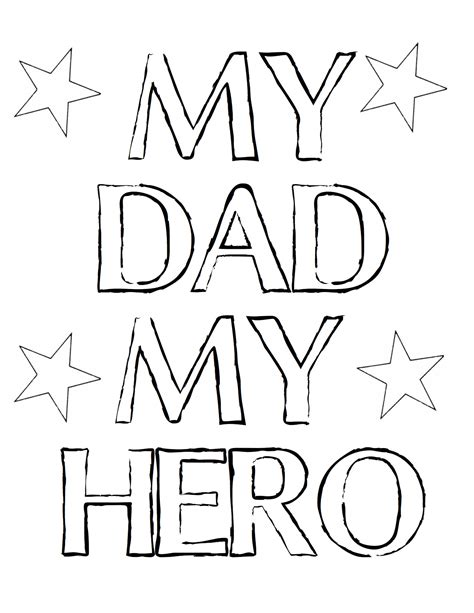 Fathers Day Card Coloring Printables