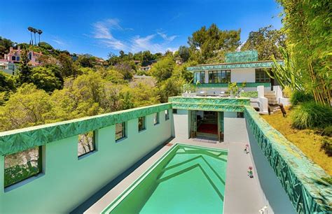 Turquoise Swimming Pool Samuel Novarro House 2255 Verde Oak Drive