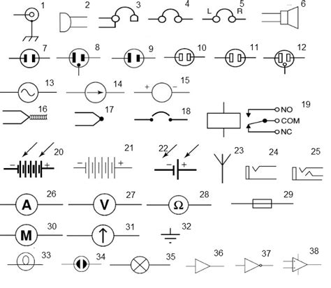 Electrical Schematic Symbols Cheat Sheet Circuit Diagram