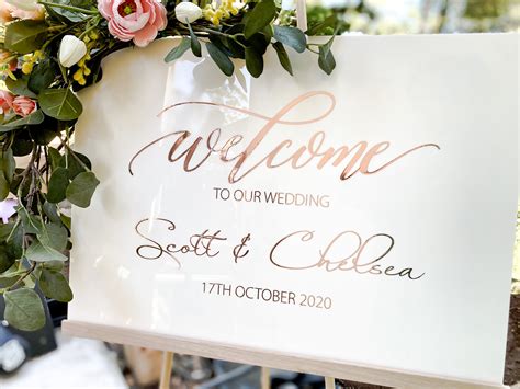 Custom Acrylic Wedding Welcome Signs Acrylic Wedding Signage On The