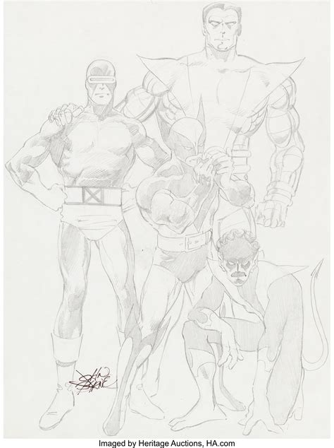 John Byrne X Men Sketch C 1980 Original Comic Art Sketches Lot