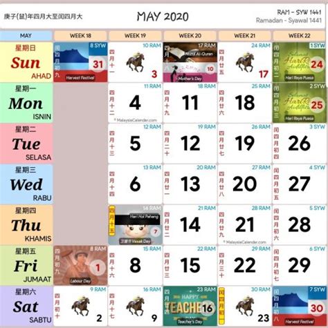 【2020年完整版日历出炉啦】附上大马各州公共假期，可以开始规划明年的行程咯