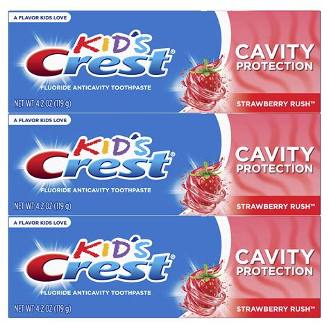 Crest Kids Cavity Protection Fluoride Toothpaste Strawberry Rush 3