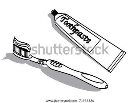 Set Tothbrush Toothpaste Illustration Stock Vector Royalty Free 71936326 Shutterstock