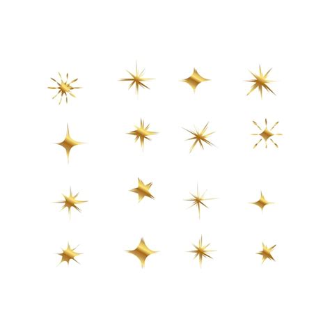 Premium Vector Golden Sparkling Star Vector Illustration