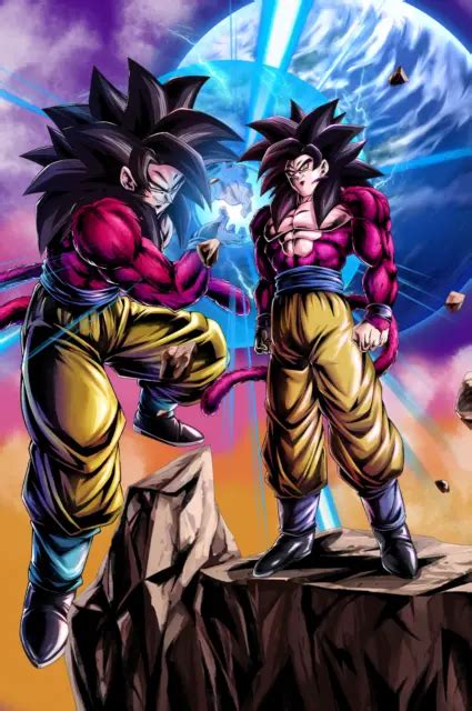 Dragon Ball Gt Poster Goku Two Versions Ssj4 With Earth 12in X18in Free